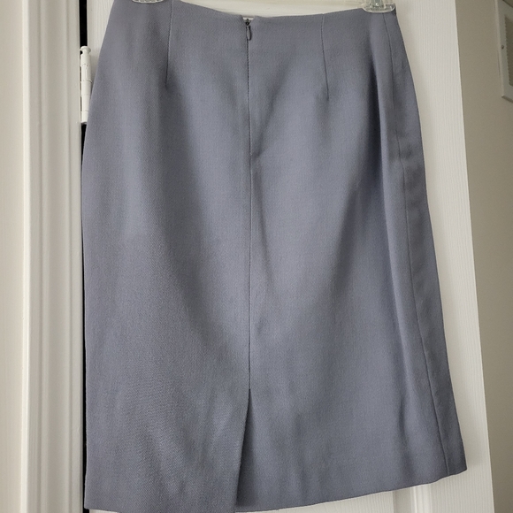 Slate blue F Carriere pencil skirt. - Picture 3 of 5